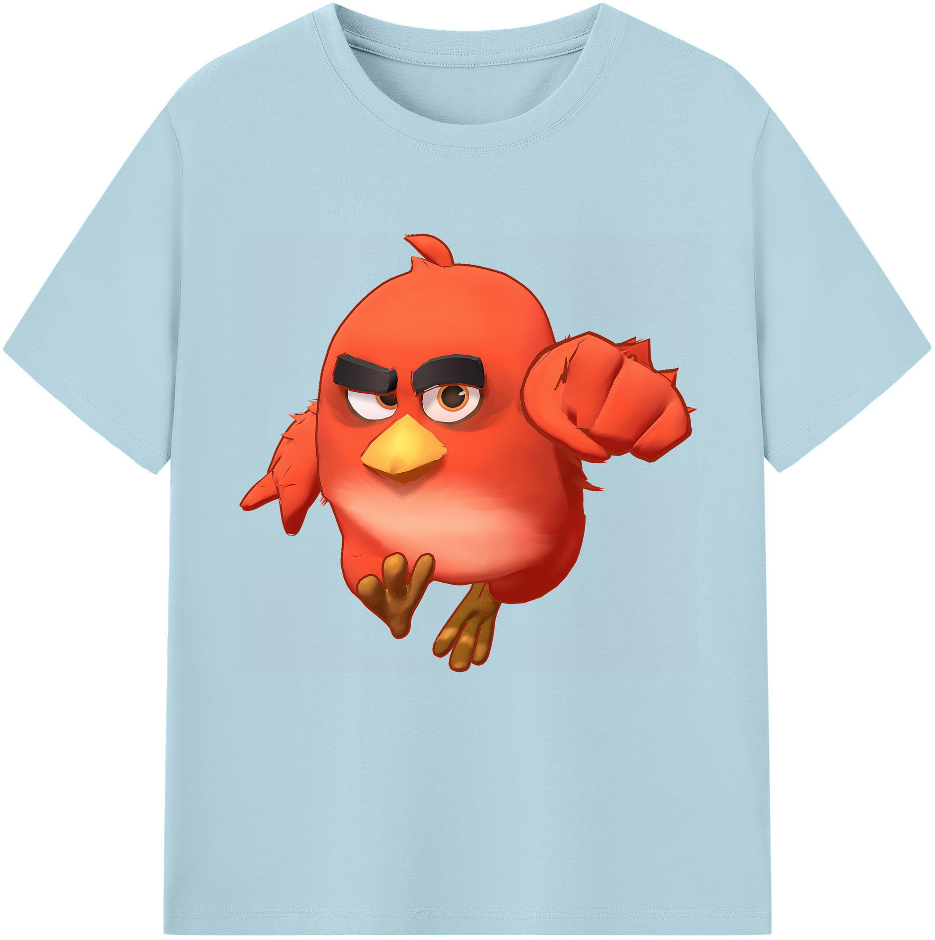 （画像用） Angry Birds アングリーバード 綿100％半袖Tシャツ（フロントプリント）